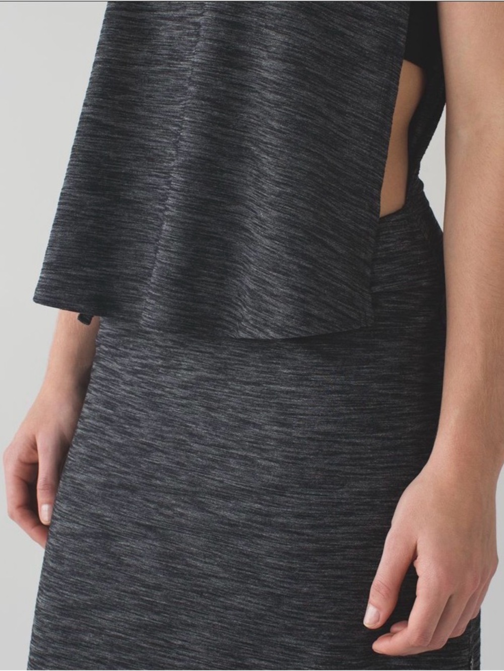 Lululemon Layer Up Dress - Heathered Black - Size 12 - Picture 3 of 14